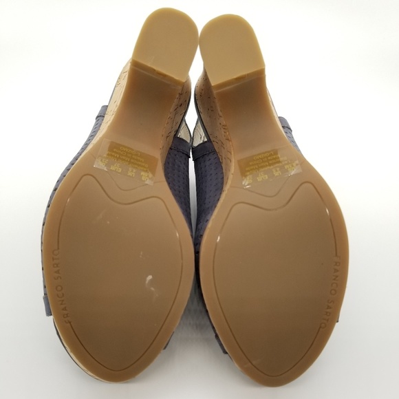 Franco Sarto Gizmo Perforated Wedge Sandals Sz 6.5 - Picture 6 of 8